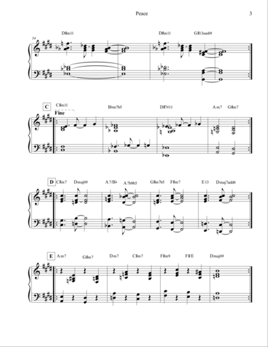 Peace Harpsichord scores gallery preview page 4