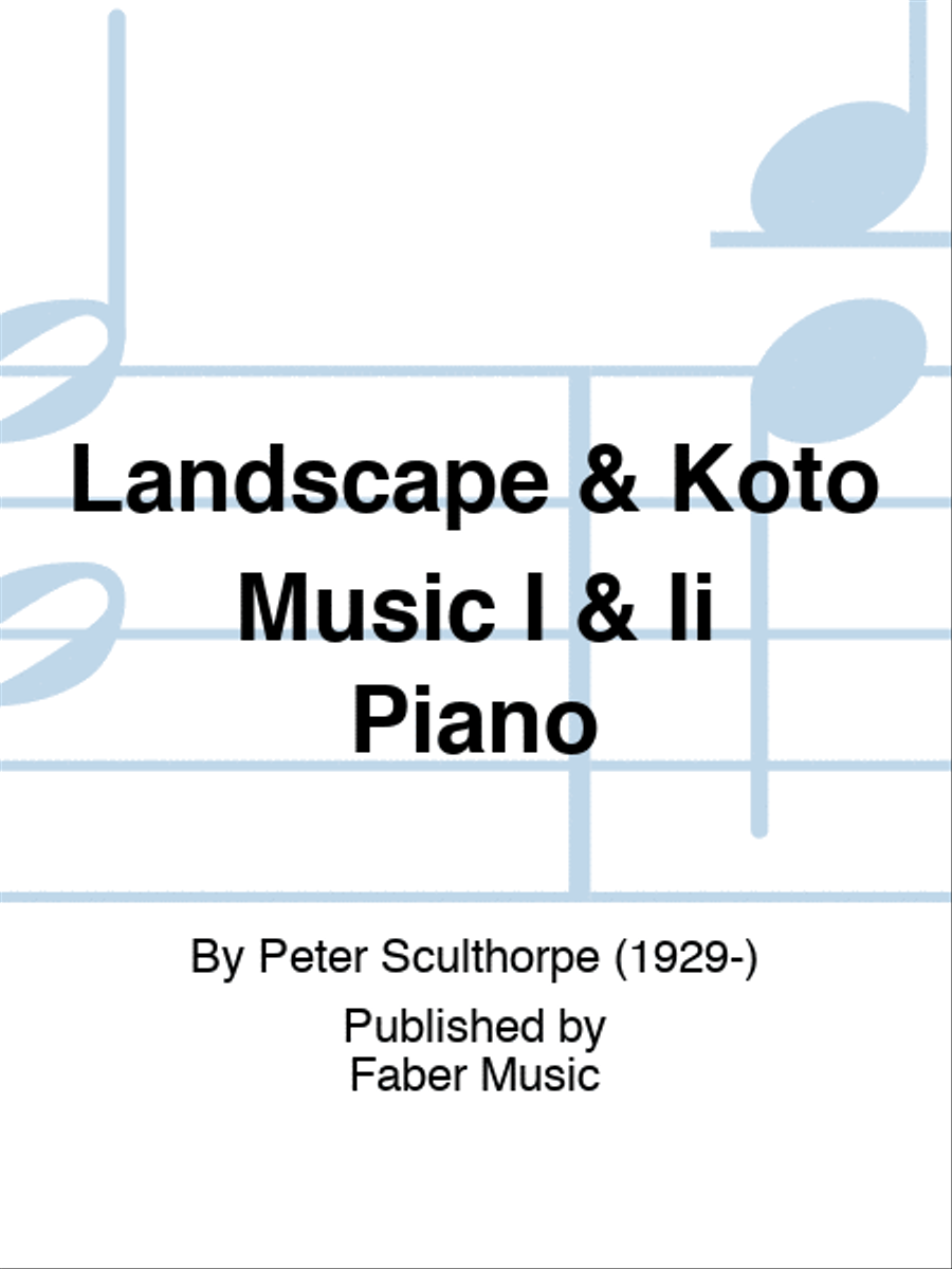 Landscape & Koto Music I & Ii Piano Piano Solo scores gallery preview page 1