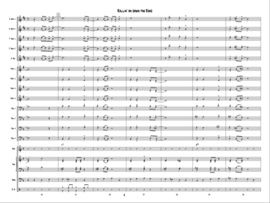 Rollin' On Down The Road Rollin' On Down The Road Jazz Ensemble scores gallery preview page 5