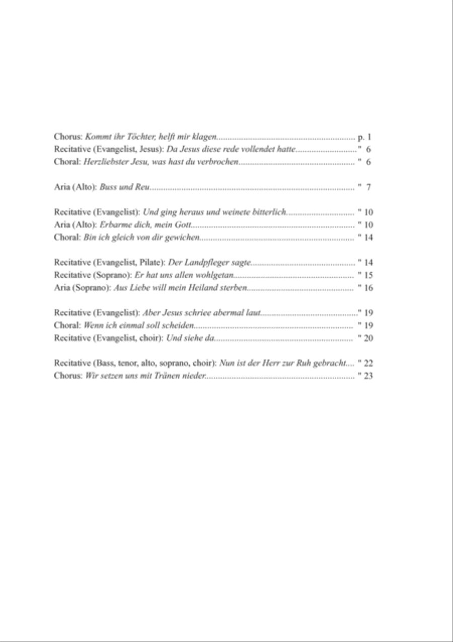 St. Matthew Passion - Excerpts transcribed for piano Piano, Vocal, Guitar scores gallery preview page 2
