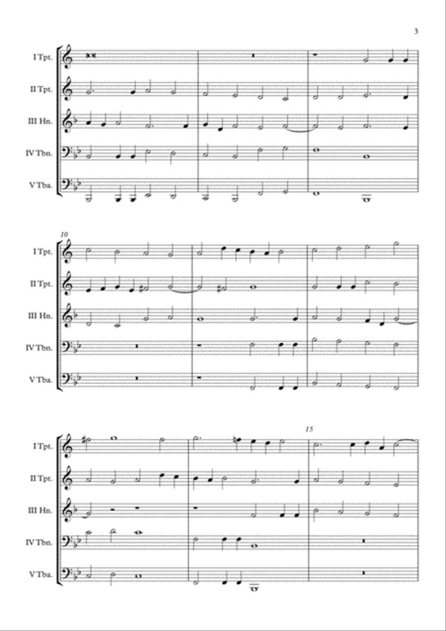 Canzon I a 4 Ch.194 (Giovanni Gabrieli) Brass Quintet arr. Adrian Wagner Brass Quintet scores gallery preview page 4