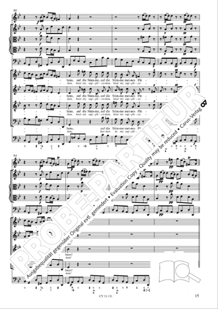 Form the deep, Lord, cried I, Lord, to Thee (Aus der Tiefe rufe ich, Herr, zu dir) 4-Part scores gallery preview page 16