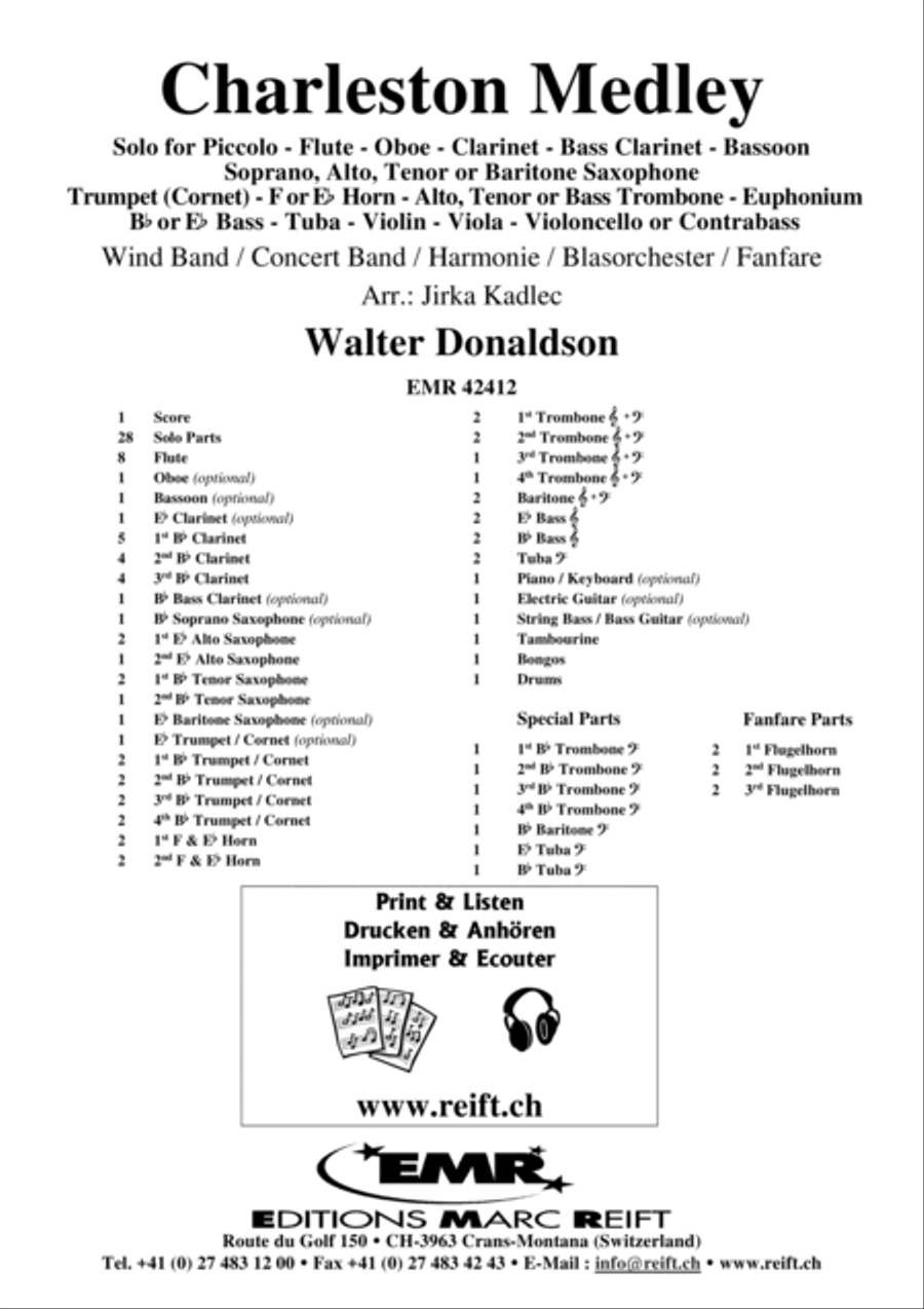 Charleston Medley Charleston Medley Concert Band scores gallery preview page 2