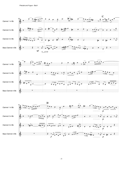 Prelude and Fugue, BWV 555 and 554 (Clarinet Quartet)