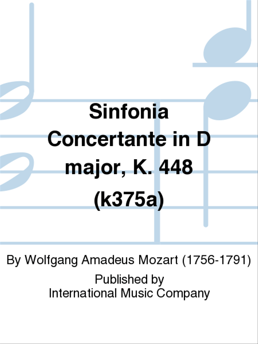 Sinfonia Concertante In D Major, K. 448 (K375A) Flute Duet scores gallery preview page 1