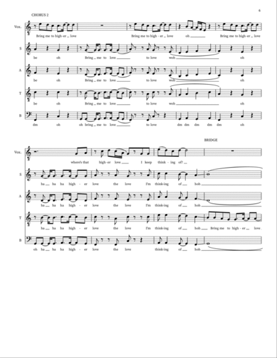Higher Love Small Ensemble scores gallery preview page 6