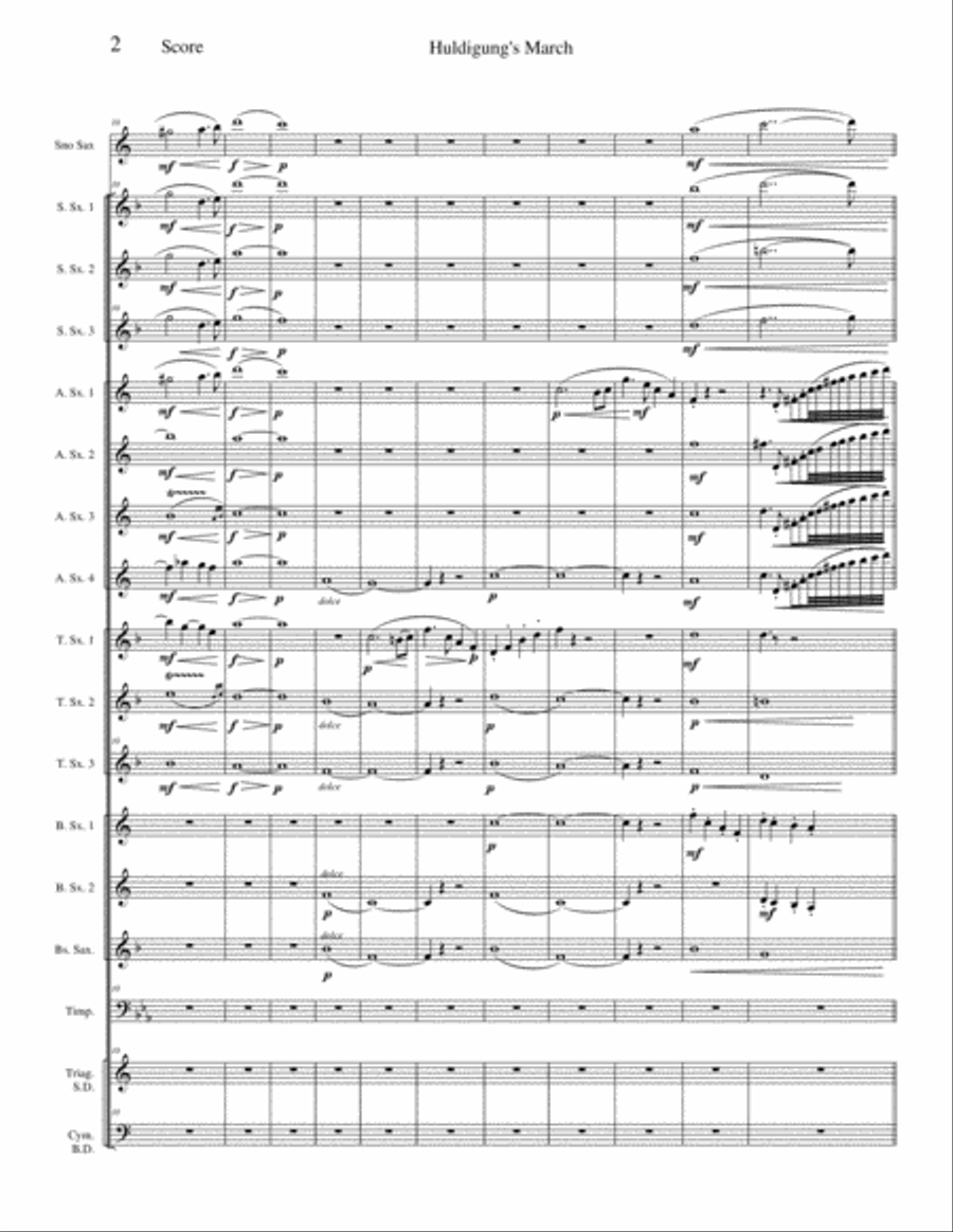 Huldigung's March Woodwind Ensemble scores gallery preview page 2