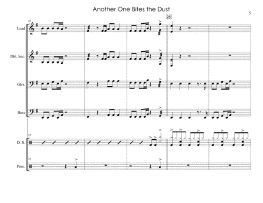 Another One Bites The Dust Steel Drum Band scores gallery preview page 5