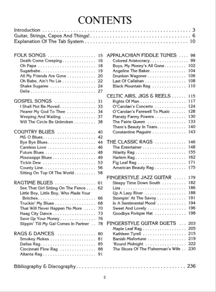 Complete Fingerstyle Guitar Book Fingerpicking Guitar scores gallery preview page 3