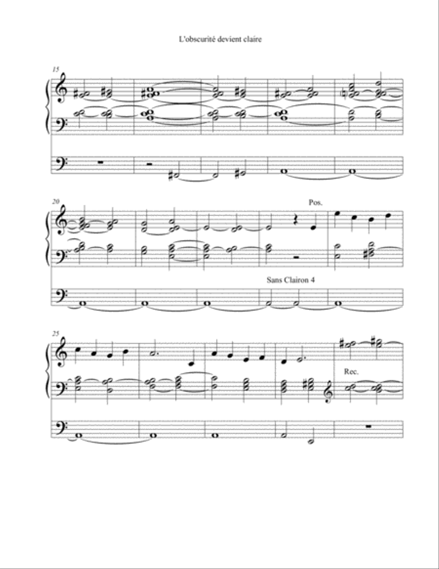 L'obscurité devient claire (Darkness Becomes Light) for Organ in French Style Organ Solo scores gallery preview page 3