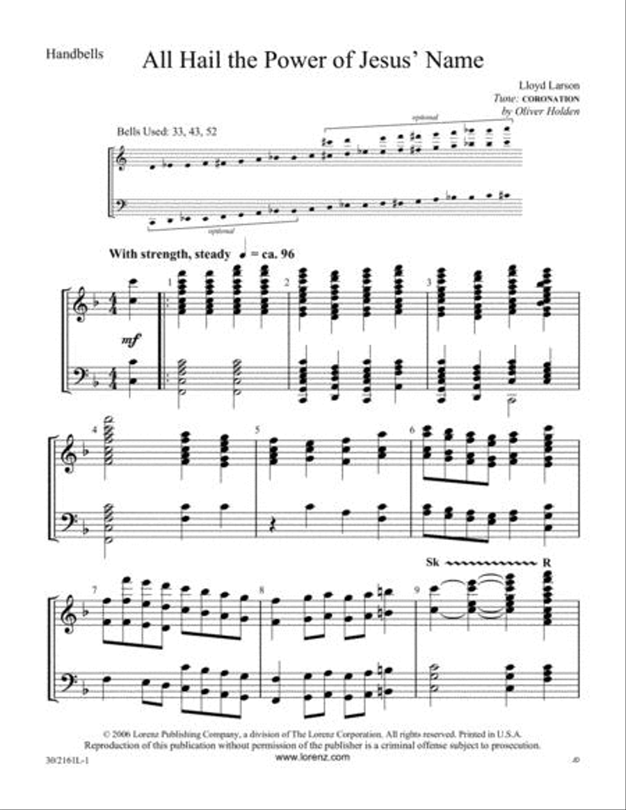 Enhancements for Congregational Singing - Handbell Part (reproducible) 5-Octaves scores gallery preview page 3
