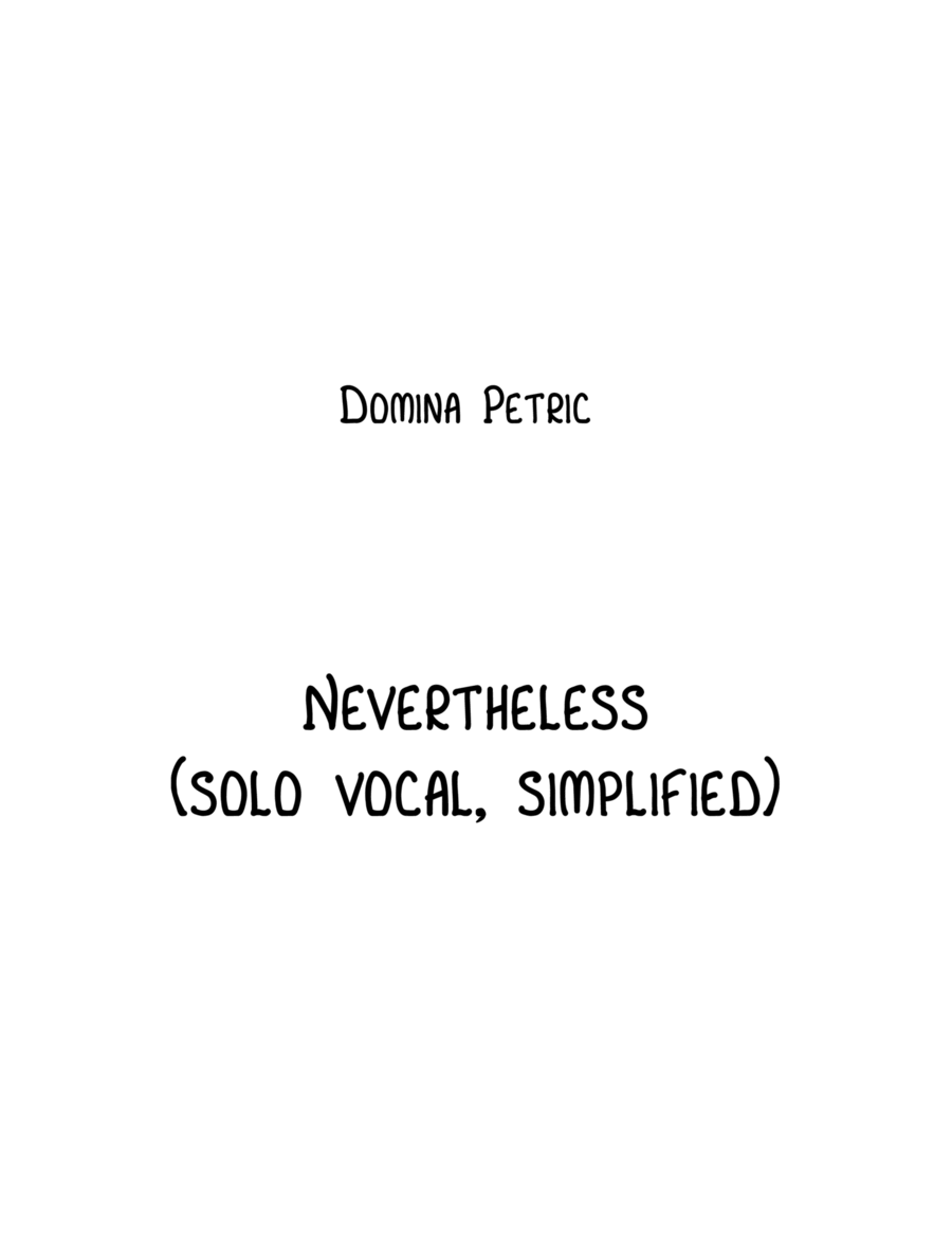 Nevertheless Alto Voice scores gallery preview page 1