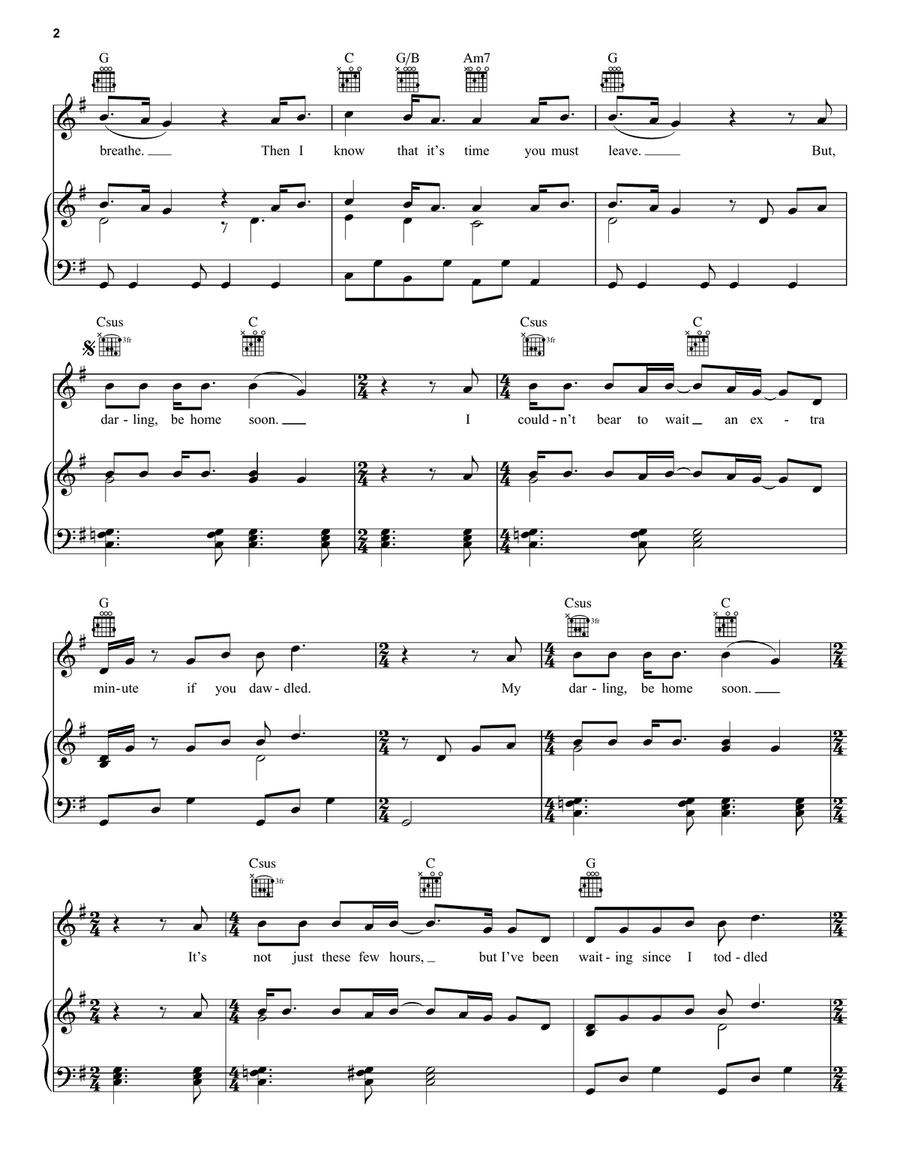 Darling, Be Home Soon Acoustic Guitar scores gallery preview page 2
