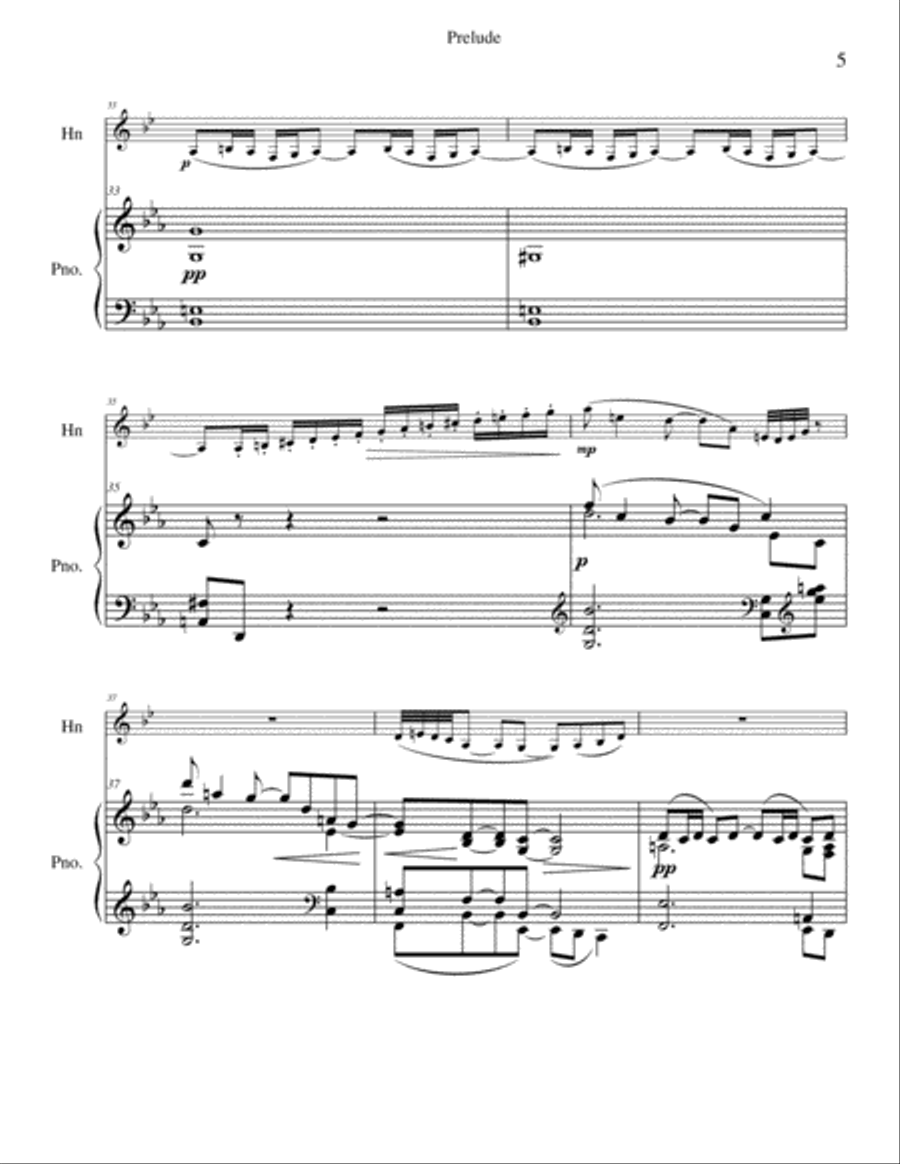 Bergamasque Suite - horn and piano Horn scores gallery preview page 5