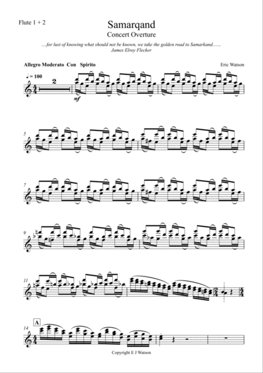 Samarqand Concert Overture instrument parts Concert Band scores gallery preview page 4