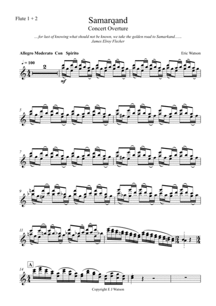 Samarqand Concert Overture instrument parts