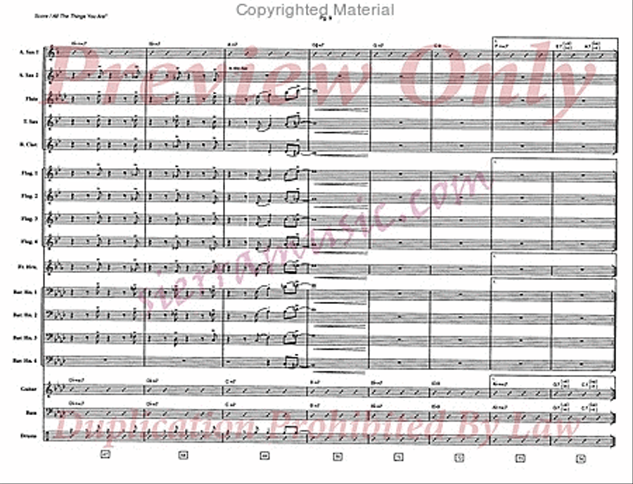 All The Things You Are Jazz Ensemble scores gallery preview page 10