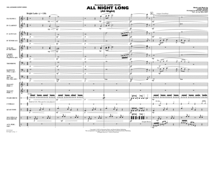 All Night Long (All Night) - Full Score
