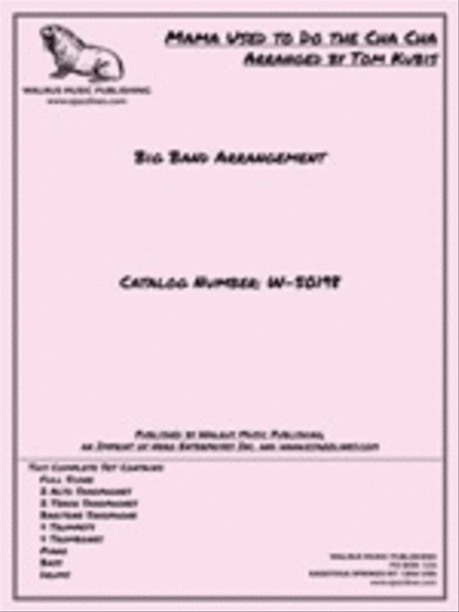 Mama Used To Do the Cha Cha Big Band scores gallery preview page 1