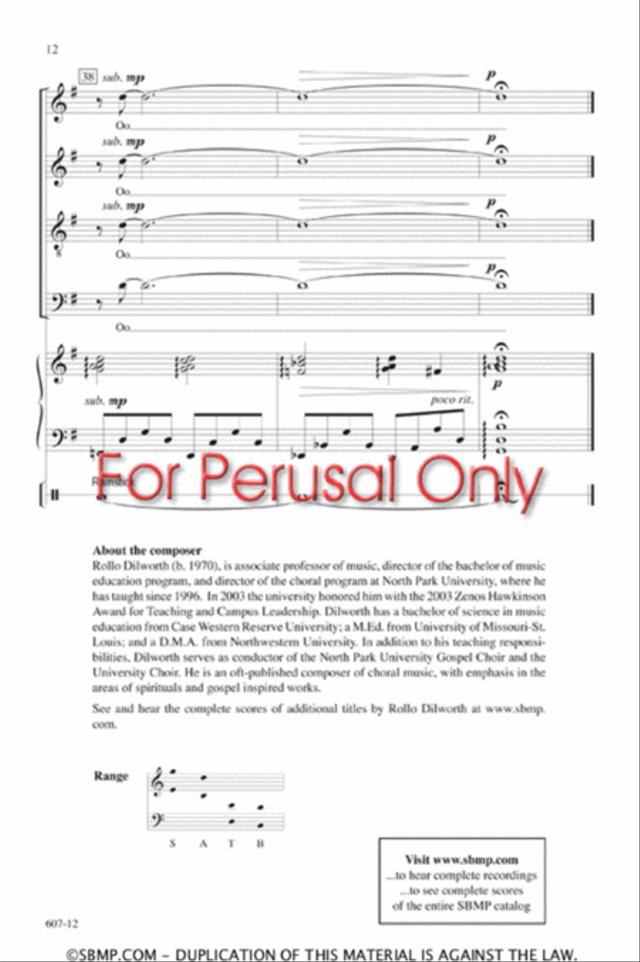 Beside the Still Waters - SATB Octavo 4-Part scores gallery preview page 11