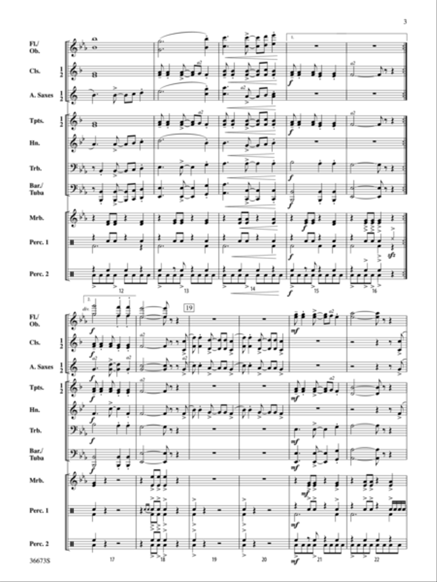 Jamaica Me Crazy Jamaica Me Crazy Concert Band scores gallery preview page 3