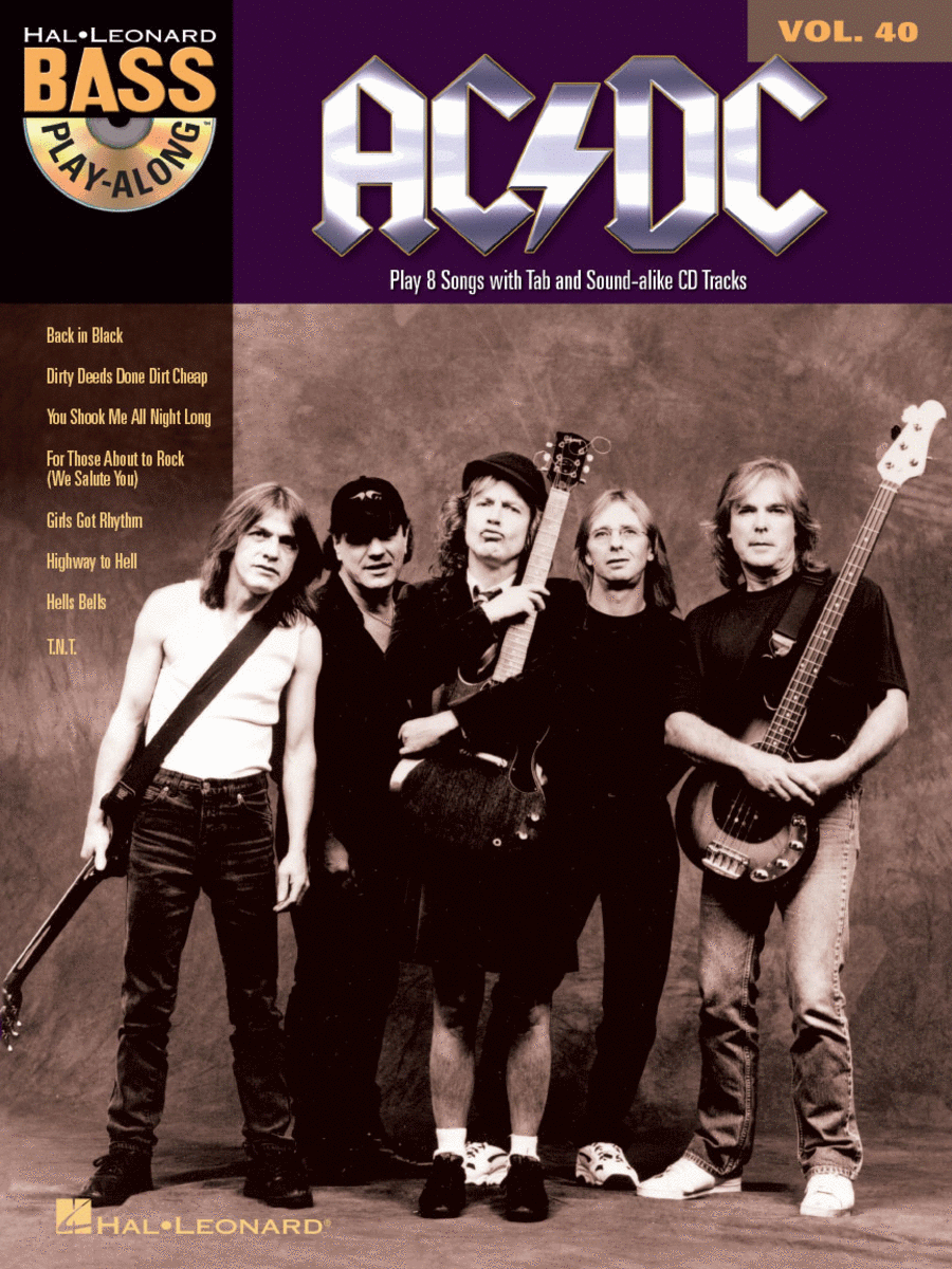 AC/DC Bass Guitar Tablature scores gallery preview page 1
