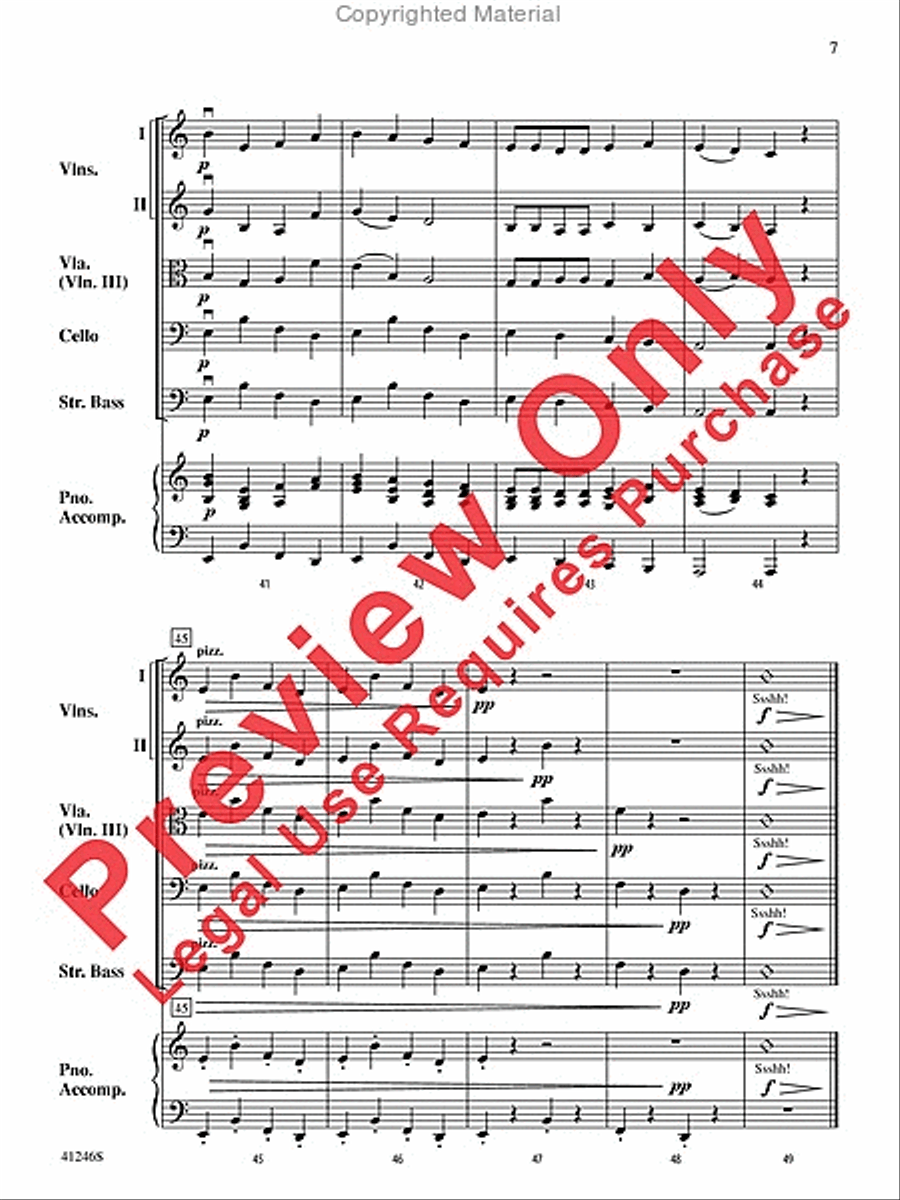 Walk of the Silent Zombies String Orchestra scores gallery preview page 7