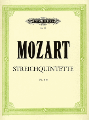 Book cover for Mozart - String Quintets Nos 4-8