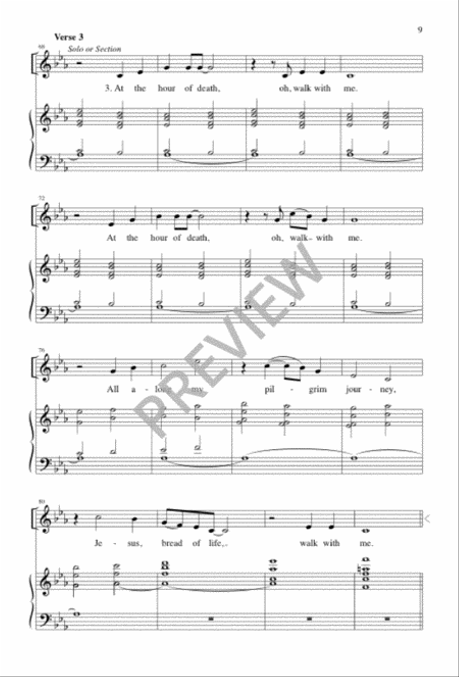 I Want Jesus to Walk with Me 3-Part scores gallery preview page 9