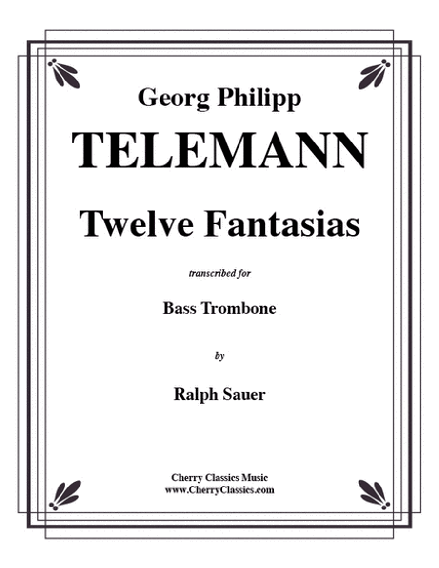 Twelve Fantasias for Bass Trombone Trombone scores gallery preview page 1