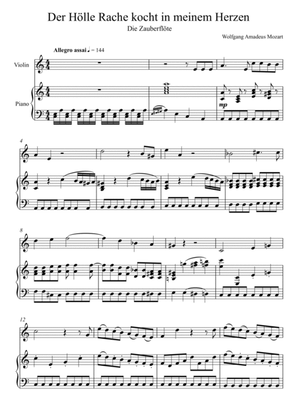 W.A Mozart - Der Hölle Rache kocht in meinem Herzen (Die Zauberflöte) Violin Solo