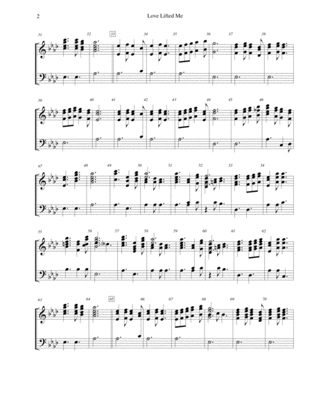 Love Lifted Me - for 3-octave handbell choir image number null