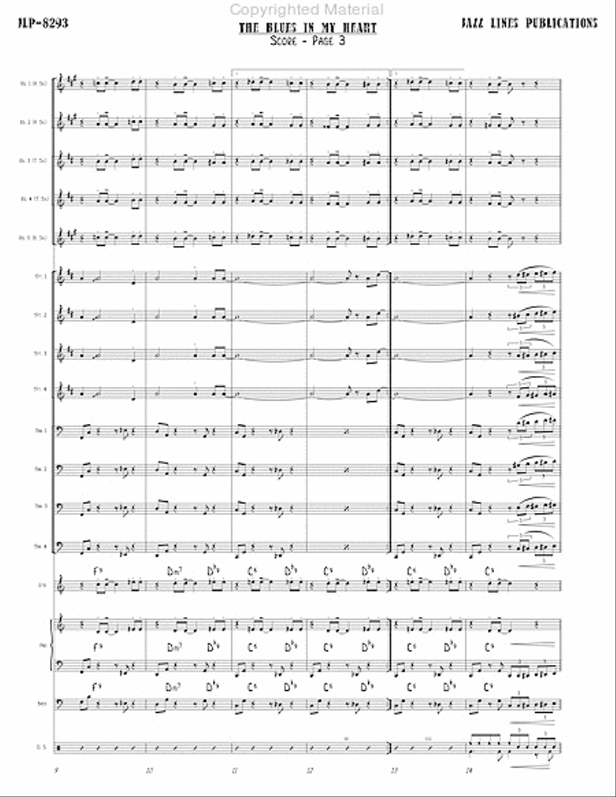 Blues In My Heart Big Band scores gallery preview page 6