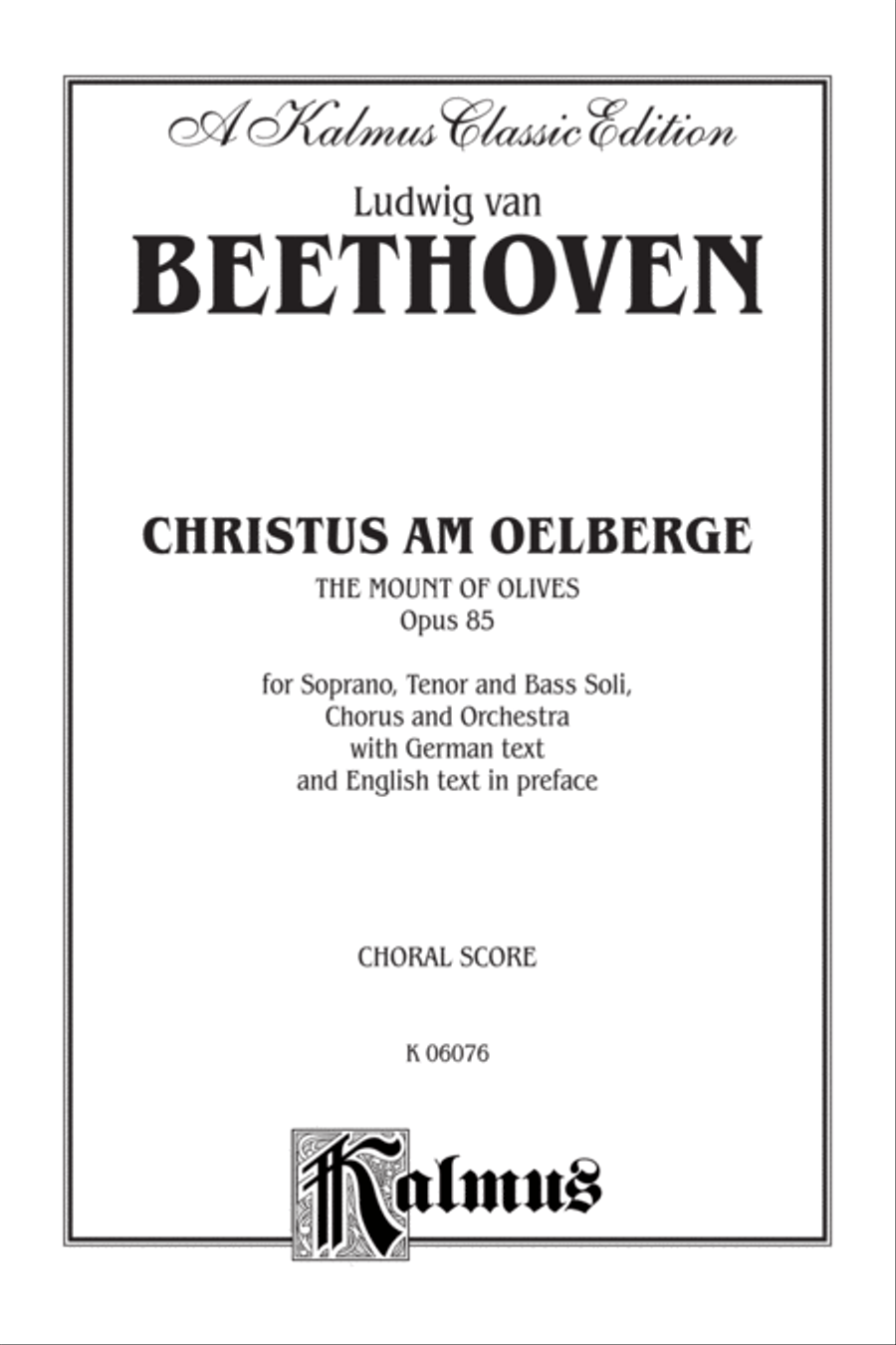 Christ at Mt. Olive, Op. 85 (Christus am Oelberge) 4-Part scores gallery preview page 2