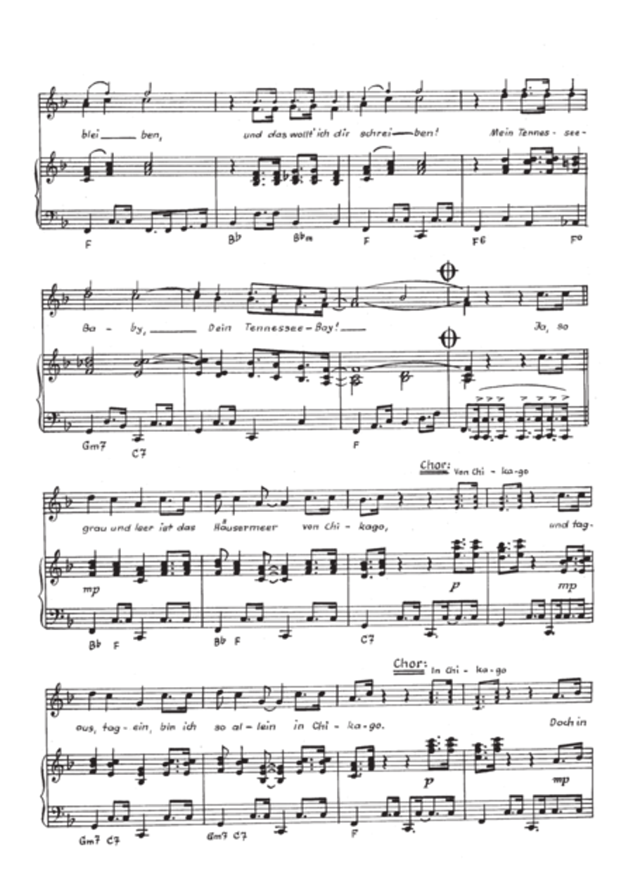 Mein Tennessee Baby Mein Tennessee Baby Piano, Vocal scores gallery preview page 4
