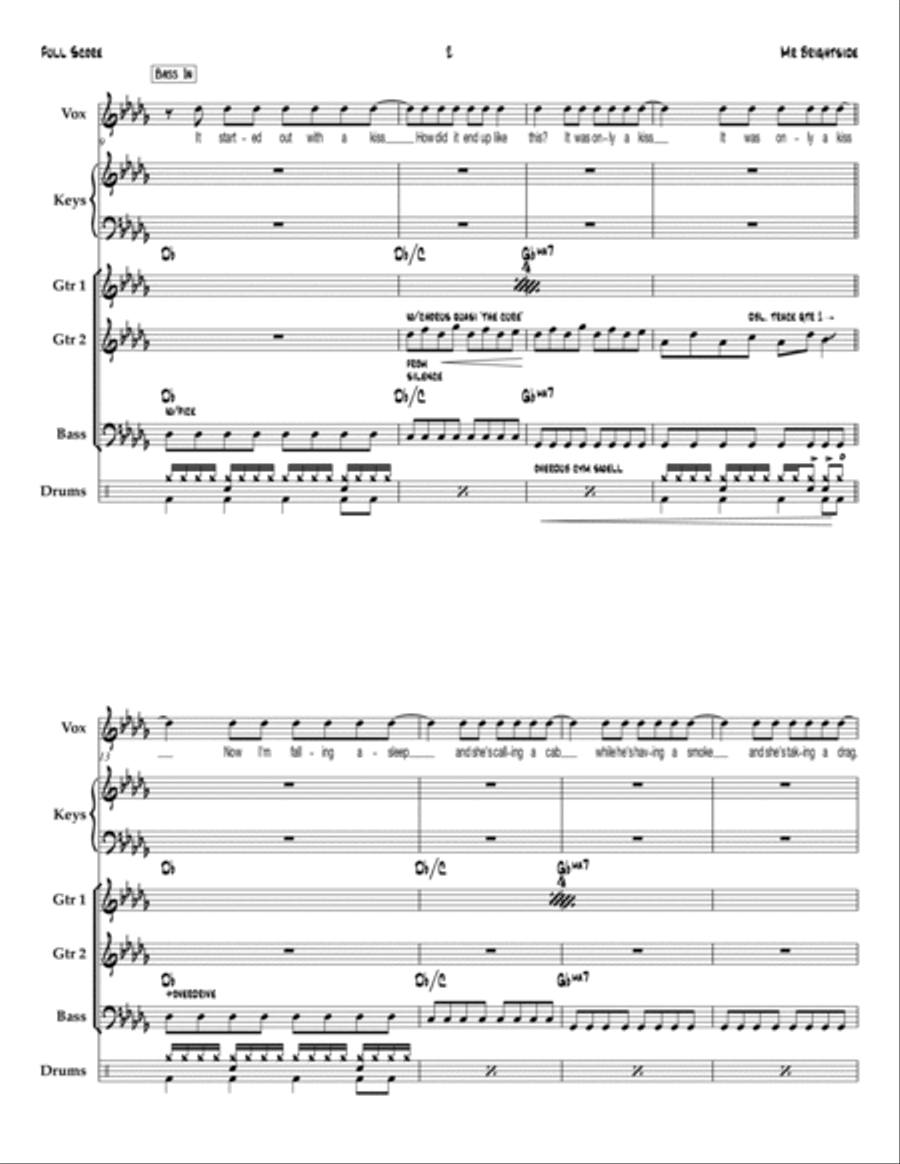 Mr. Brightside - Score Only Score scores gallery preview page 2