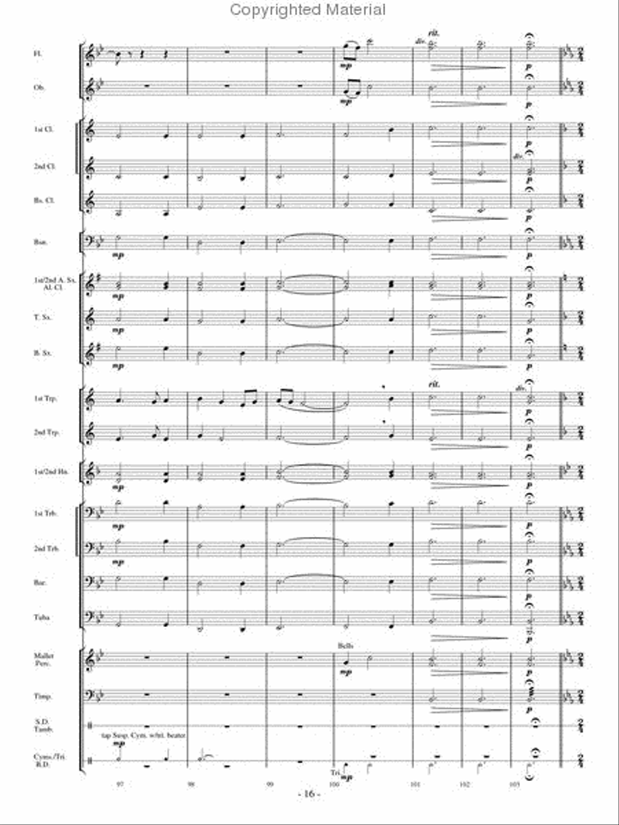 Aspen Overture Aspen Overture Concert Band scores gallery preview page 15