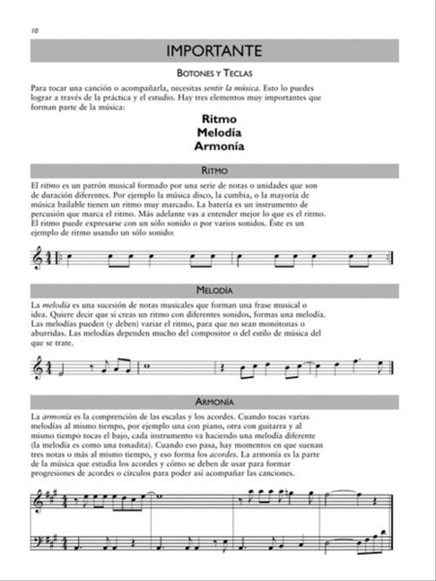 Primer Nivel: Aprende Acordeon Facilmente Accordion scores gallery preview page 10