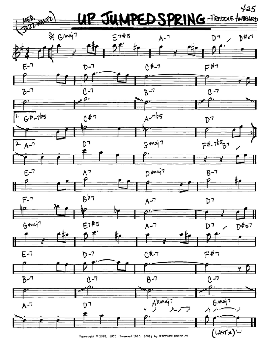 Up Jumped Spring Up Jumped Spring E-Flat Instrument scores gallery preview page 1
