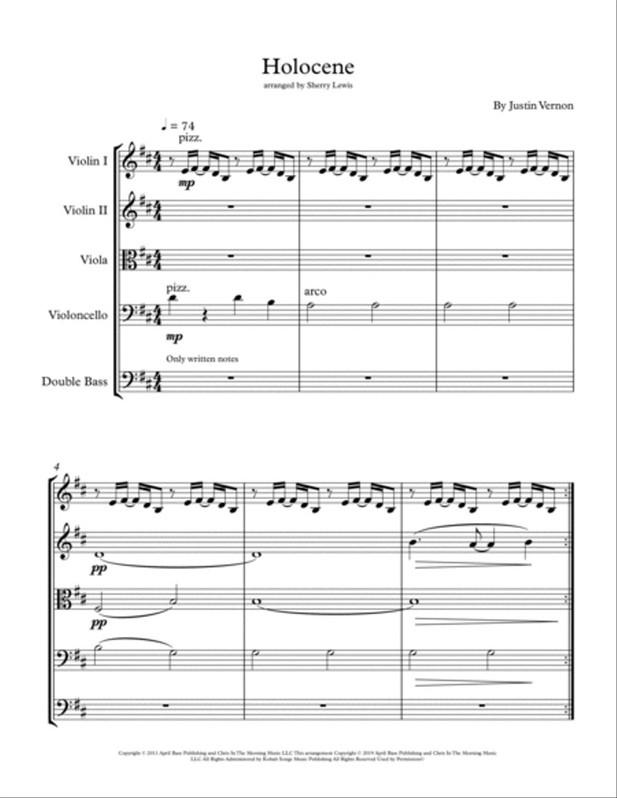 Holocene String Orchestra scores gallery preview page 4