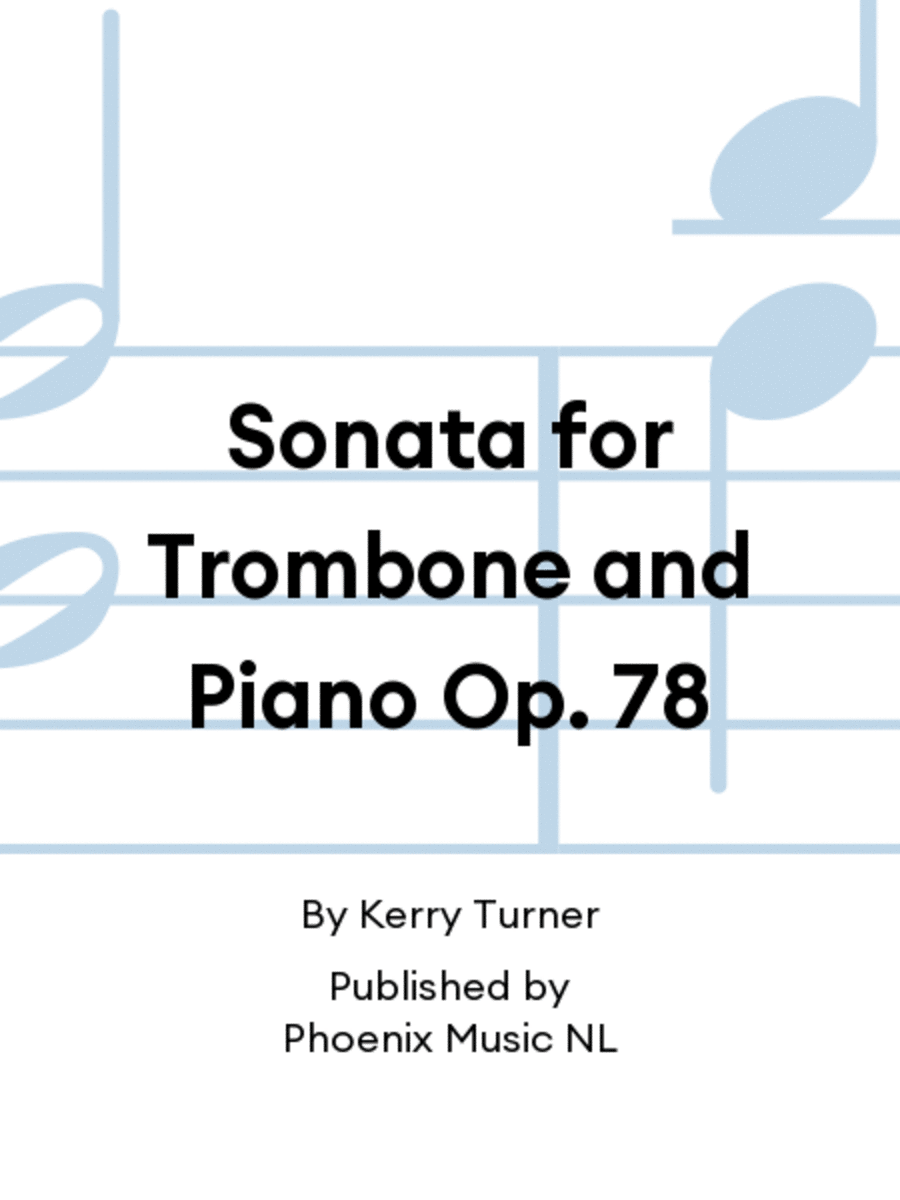 Sonata for Trombone and Piano Op. 78 Piano Accompaniment scores gallery preview page 1
