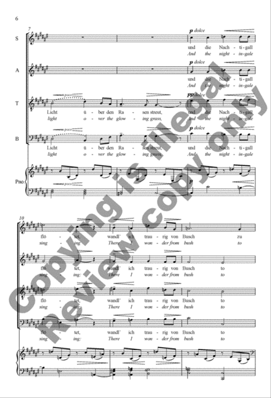 Die Mainacht (The May Night) 4-Part scores gallery preview page 6