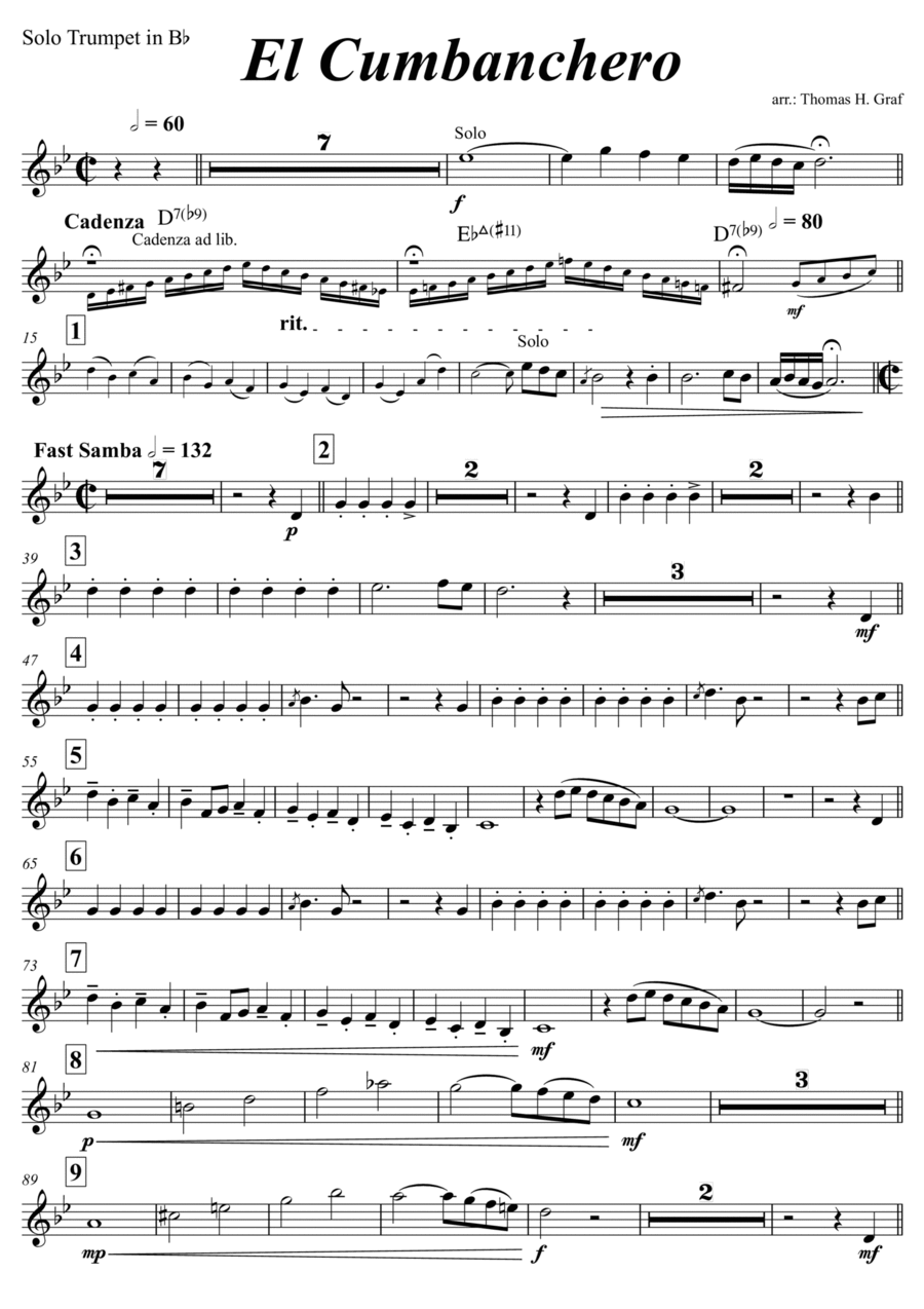 El Cumbanchero Concert Band scores gallery preview page 1