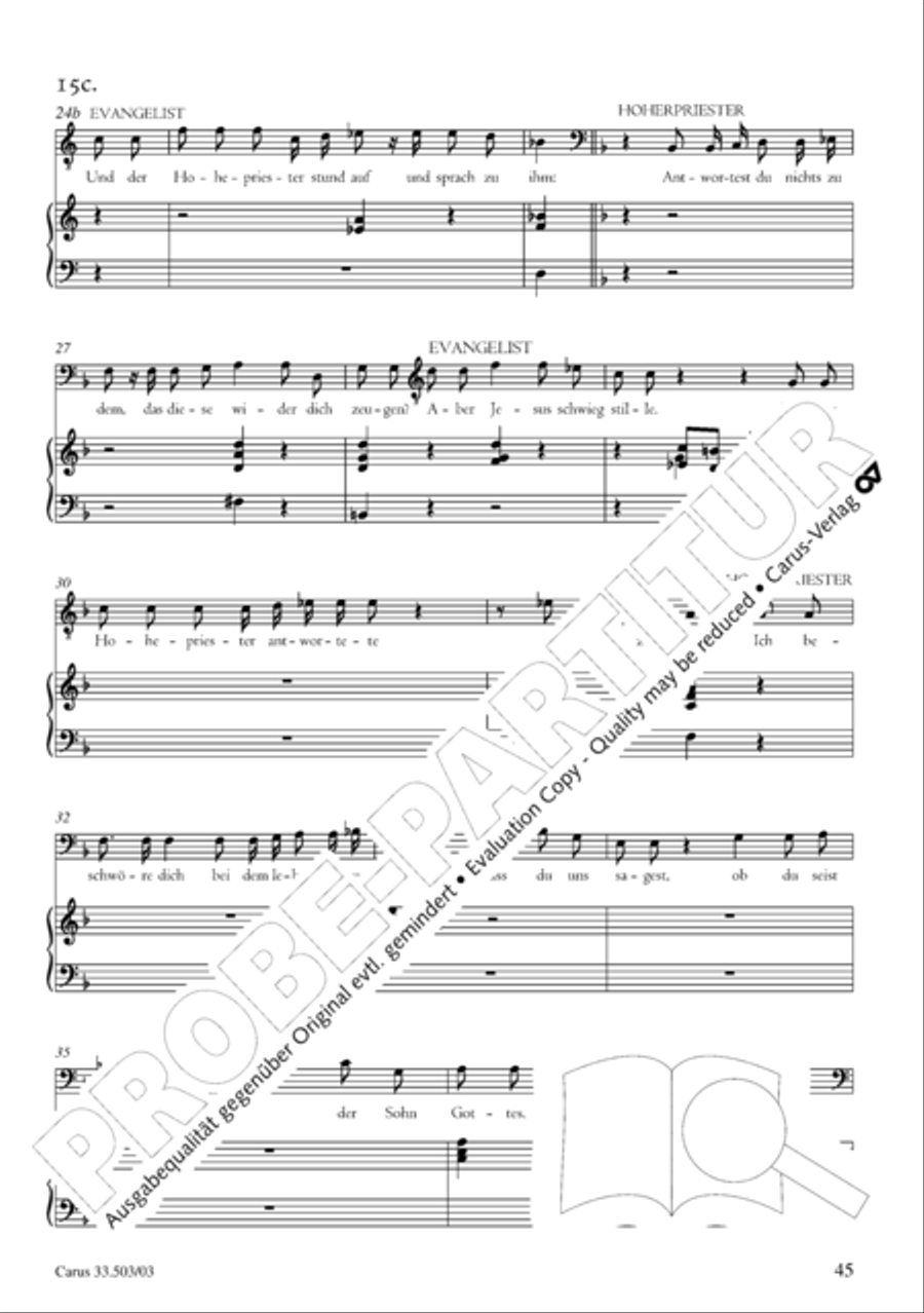 Passion according to St. Matthew (Passions-Musik nach dem Evangelisten Matthaus) SSATB scores gallery preview page 46