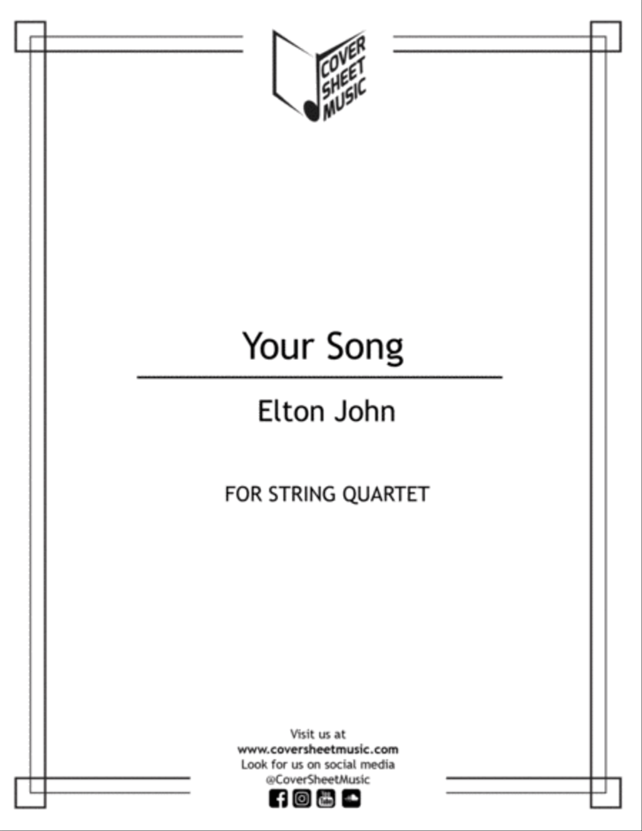 Your Song Your Song String Quartet scores gallery preview page 1