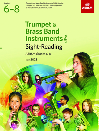 Book cover for Sight-Reading for Trumpet and Brass Band Instruments (treble clef), ABRSM Grades 6-8, from 2023