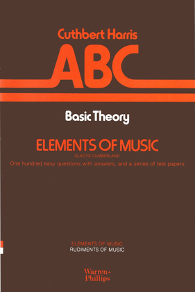 Book cover for Elements of Music