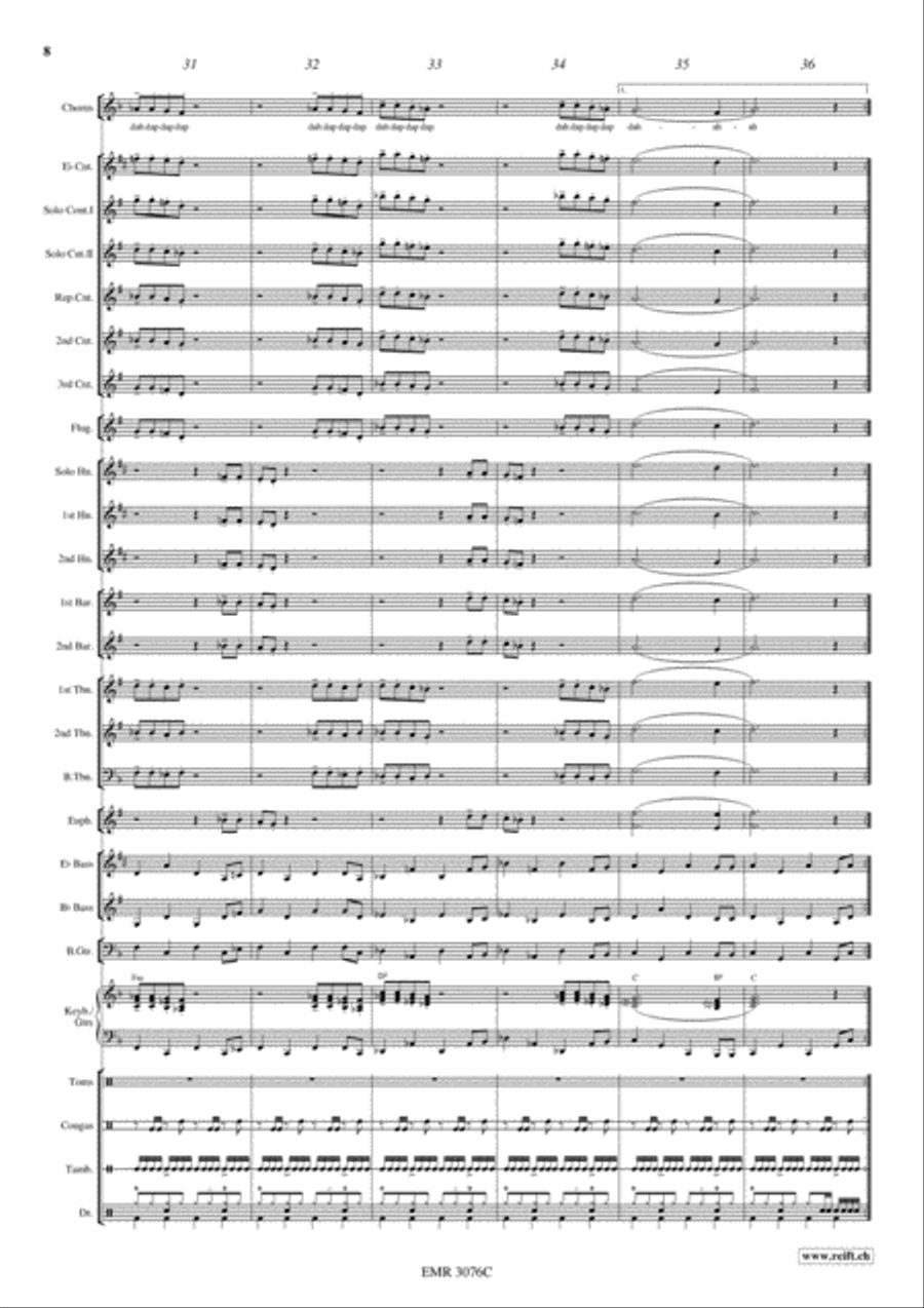 Disco Lady 4-Part scores gallery preview page 9
