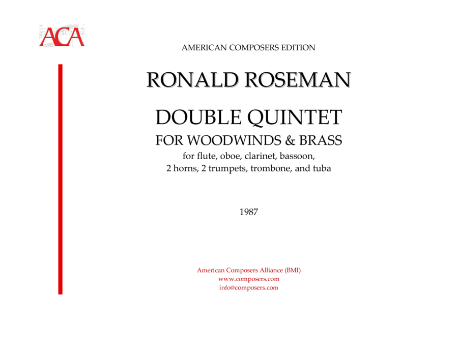 [Roseman] Double Quintet for Woodwinds and Brass Woodwind Quintet scores gallery preview page 1