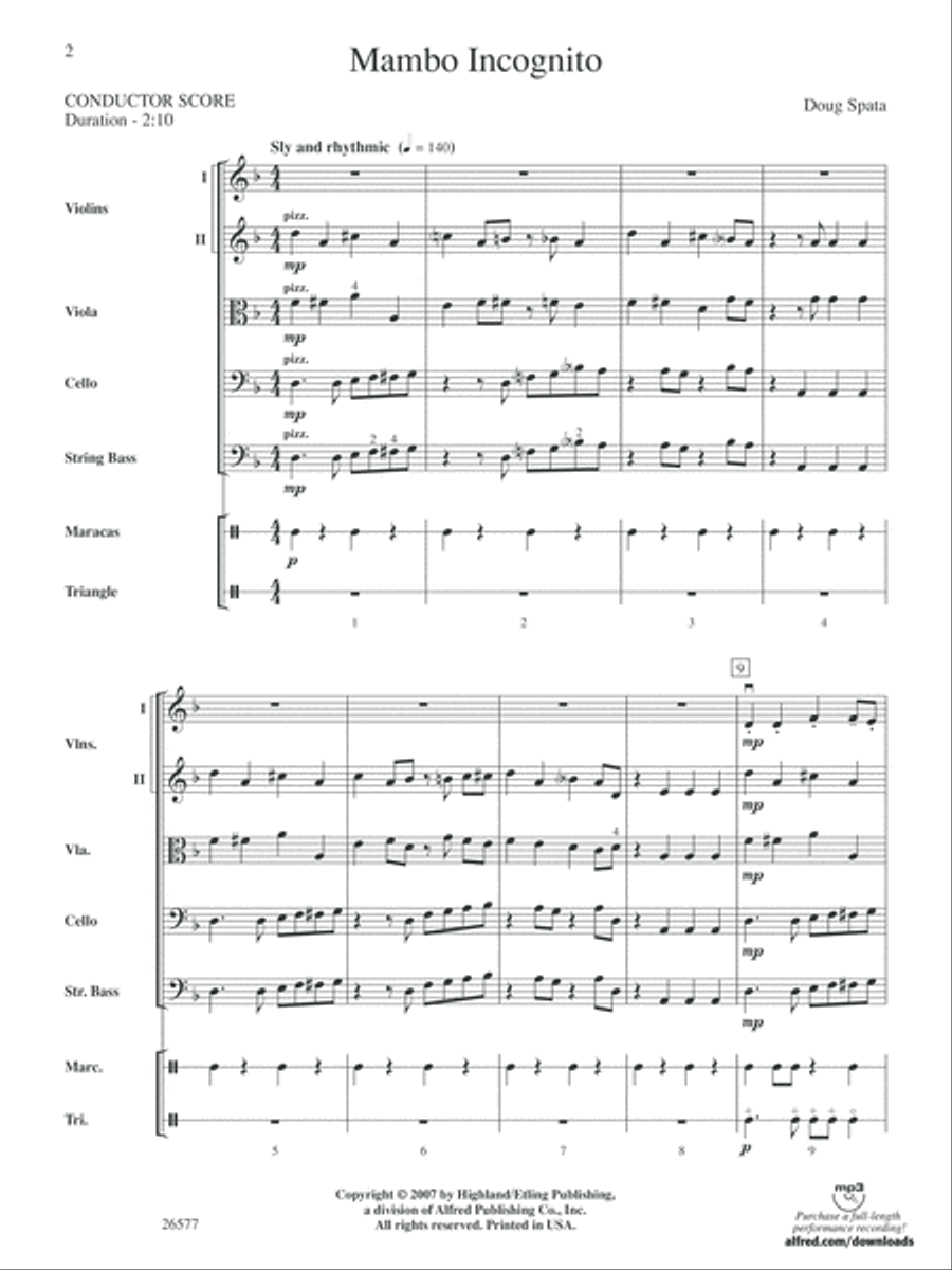 Mambo Incognito: Score Mambo Incognito: Score String Orchestra scores gallery preview page 2